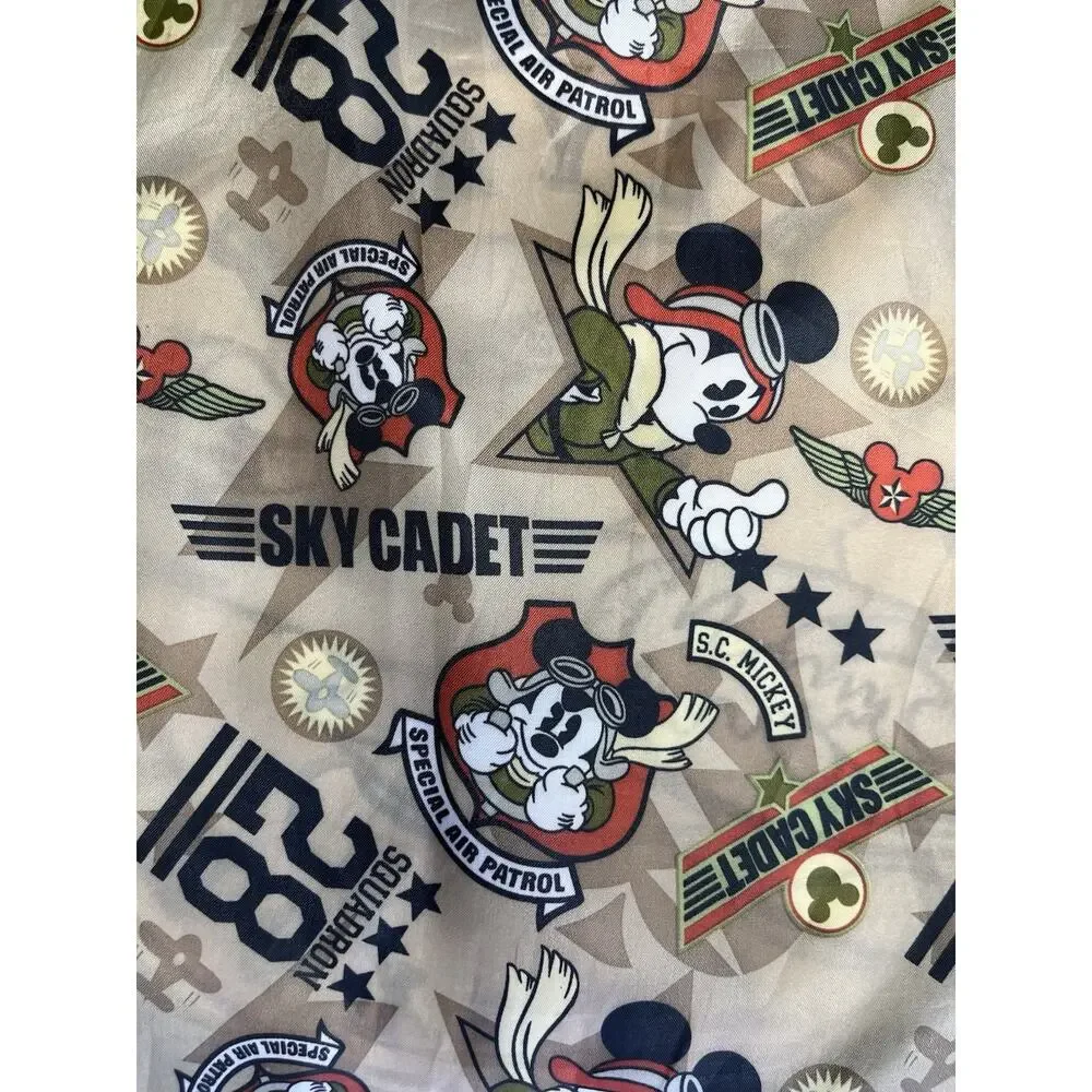 Disney Store Special Air Patrol MICKEY MOUSE Pilot Leather Bomber Jacket Medium